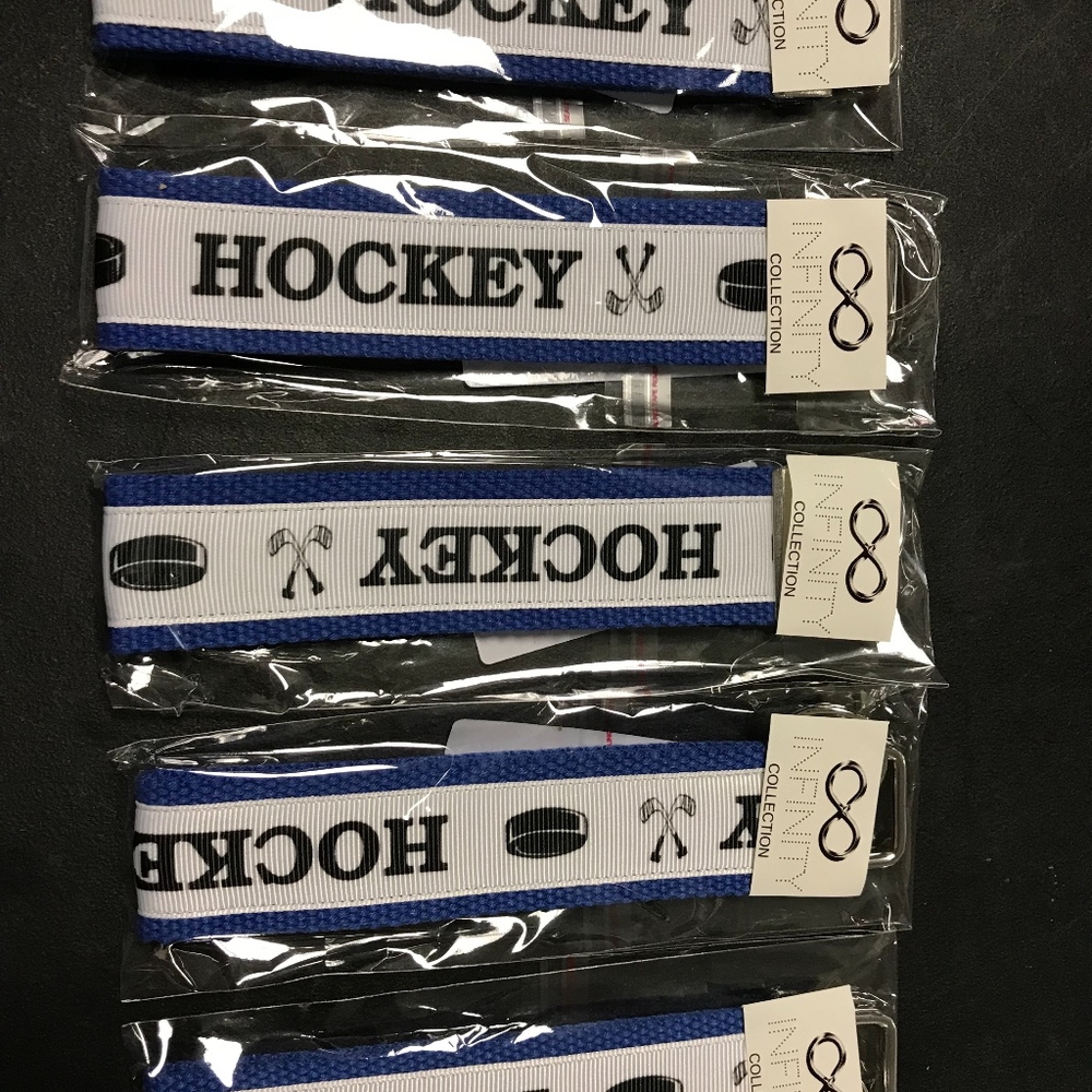 Unisex Hockey Wristlet Keychain Set, Hockey Player